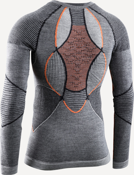 Термобелье верх Apani 4.0 Merino Shirt LG SL Man (; XL; B080 black/grey/orange)